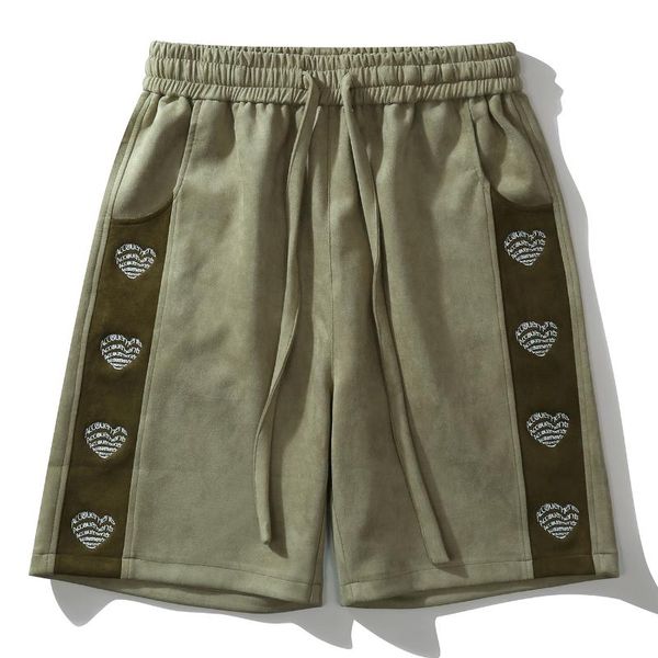 men's shorts casual harajuku hip hop summer men heart embroidery color block patchwork sweatpants streetwear fashion, White;black
men's shorts casual harajuku hip hop summer men heart embroidery color block patchwork sweatpants streetwear fashion, White;black