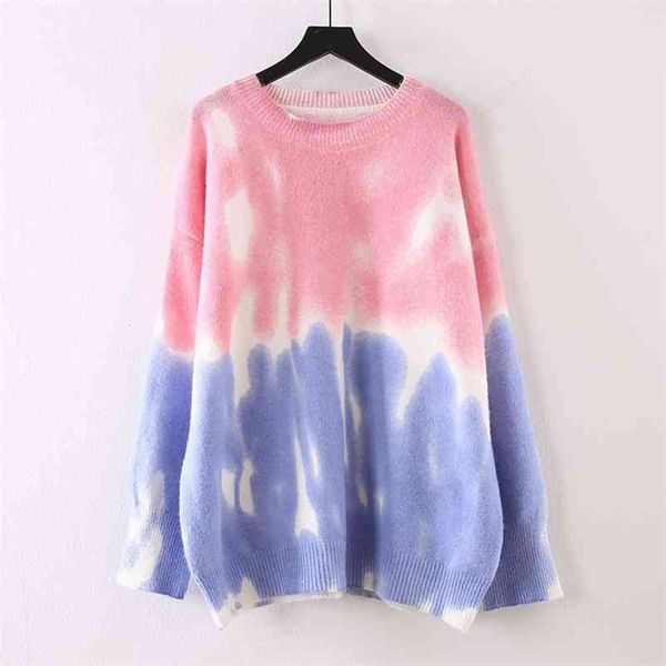 h.sa korean fashion pink sweater tie dye jumper and pullovers patchwork casual knitwear pull jumpers kawaii christmas 210716, White;black
h.sa korean fashion pink sweater tie dye jumper and pullovers patchwork casual knitwear pull jumpers kawaii christmas 210716, White;black
