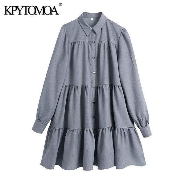 women chic fashion loose ruffled mini shirt dress vintage long sleeve button-up female dresses vestidos mujer 210420, Black;gray
women chic fashion loose ruffled mini shirt dress vintage long sleeve button-up female dresses vestidos mujer 210420, Black;gray