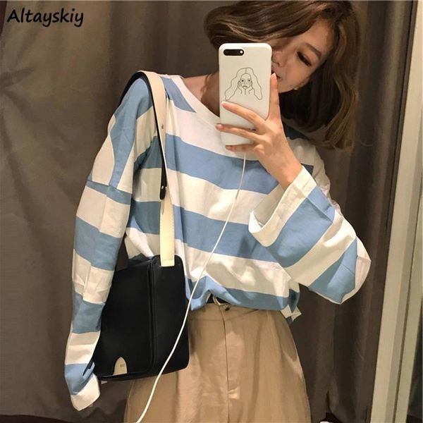 women's t-shirt striped t-shirts women simple spring autumn college students japanese style loose bf leisure female all-match chic, White
women's t-shirt striped t-shirts women simple spring autumn college students japanese style loose bf leisure female all-match chic, White