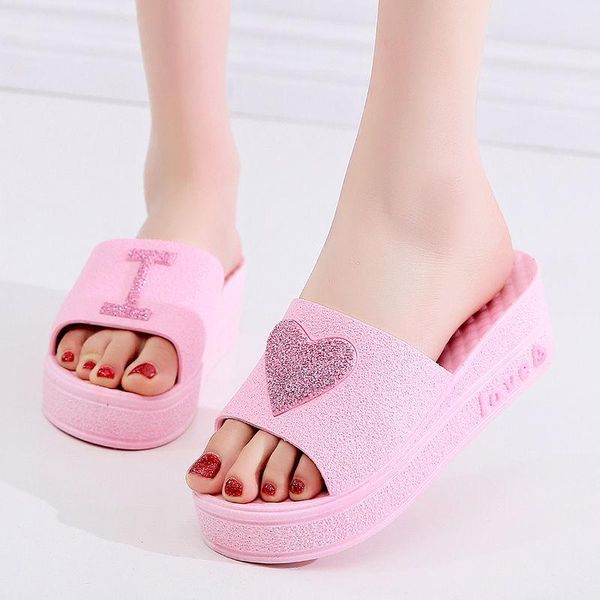 slippers shoes women female summer soled high heels red heel sandalias mujer, Black
slippers shoes women female summer soled high heels red heel sandalias mujer, Black
