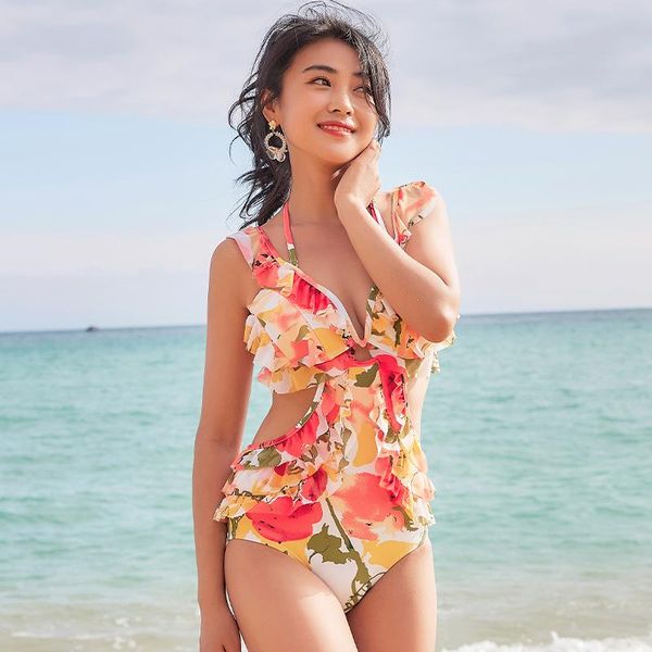 one-piece suits sanqi female swimsuit ruffled waistless women's triangle vacation spring swimming wear
one-piece suits sanqi female swimsuit ruffled waistless women's triangle vacation spring swimming wear