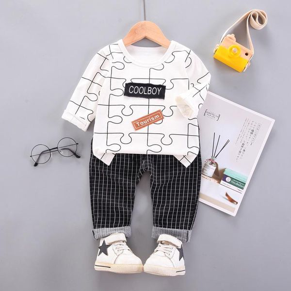 clothing sets autumn children's for boys baby long-sleeved t-shirt pants 2 pieces geometric puzzle striped 0-4 years old, White
clothing sets autumn children's for boys baby long-sleeved t-shirt pants 2 pieces geometric puzzle striped 0-4 years old, White