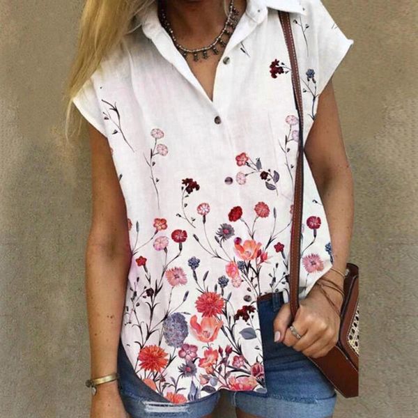 women's blouses & shirts shirt blouse female 2021 spring summer women casual print sleeveless button v-neck loose splice boho, White
women's blouses & shirts shirt blouse female 2021 spring summer women casual print sleeveless button v-neck loose splice boho, White