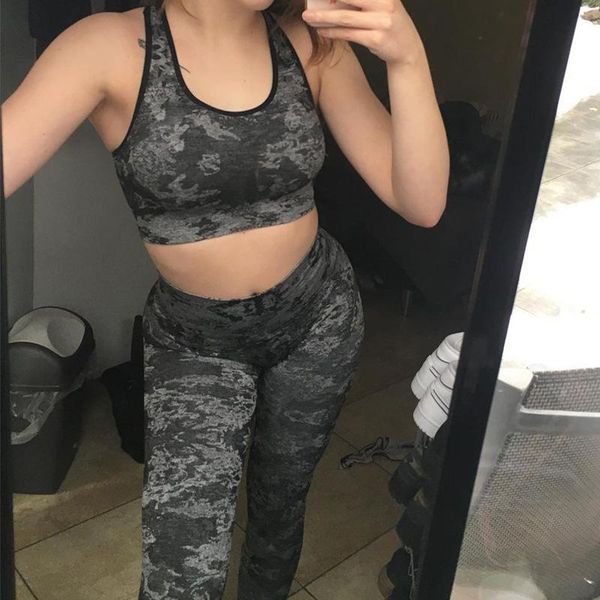 yoga outfit seamless camouflage set women two 2 piece sleeveless crop bar leggings tracksuit clothes gym wear sport fitness
yoga outfit seamless camouflage set women two 2 piece sleeveless crop bar leggings tracksuit clothes gym wear sport fitness