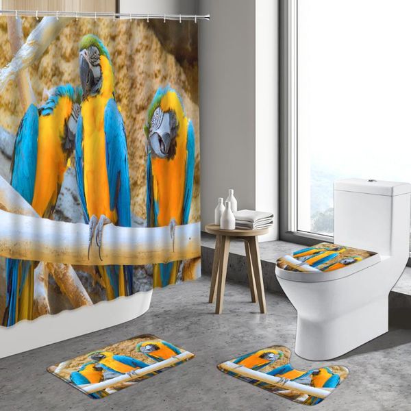 shower curtains 4pcs parrot curtain couple colorful bird tropical green leaf forest waterfall scenery non-slip rugs bathroom decor carpet
shower curtains 4pcs parrot curtain couple colorful bird tropical green leaf forest waterfall scenery non-slip rugs bathroom decor carpet