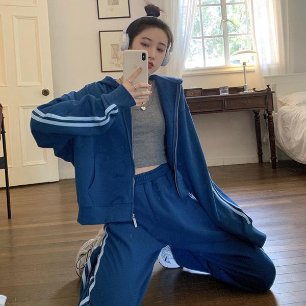 women's two piece pants stsvzorr 2021 item early autumn casual retro chic fashion sportswear sweatshirt two-piece trousers women spring, White
women's two piece pants stsvzorr 2021 item early autumn casual retro chic fashion sportswear sweatshirt two-piece trousers women spring, White