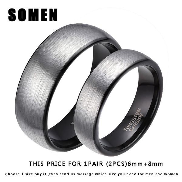 wedding rings 6mm&8mm ring set couple sliver tungsten black inlay classic lovers band engagement fashion anniversary jewelry, Slivery;golden
wedding rings 6mm&8mm ring set couple sliver tungsten black inlay classic lovers band engagement fashion anniversary jewelry, Slivery;golden
