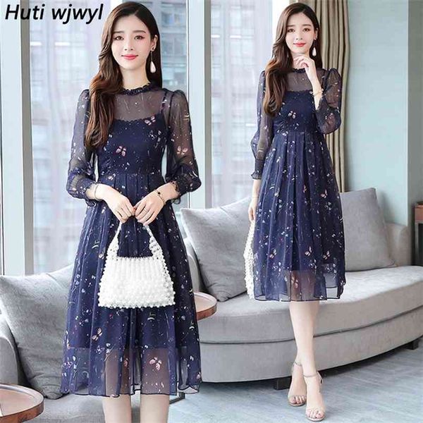 vintage blue chiffon midi dresses autumn winter fake two piece print long sleeve dress elegant women bodycon party vestidos 210528, Black;gray
vintage blue chiffon midi dresses autumn winter fake two piece print long sleeve dress elegant women bodycon party vestidos 210528, Black;gray