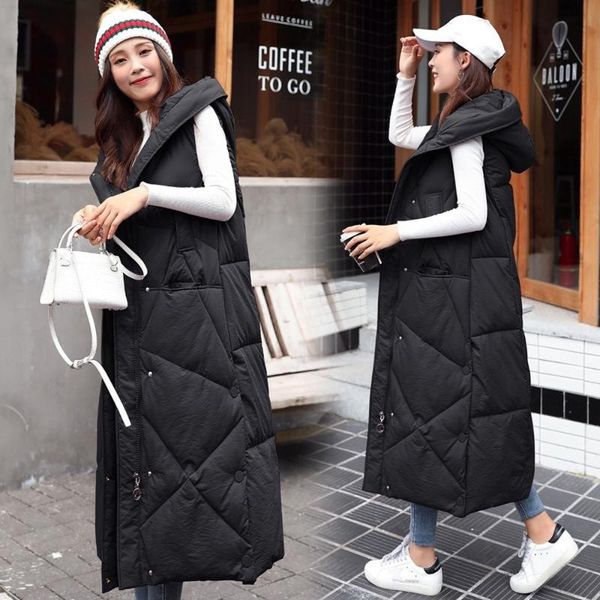 women's vests 2021 long hooded parkas fashion winter jacket women casual thick down cotton coat warm waistcoat, Black;white
women's vests 2021 long hooded parkas fashion winter jacket women casual thick down cotton coat warm waistcoat, Black;white