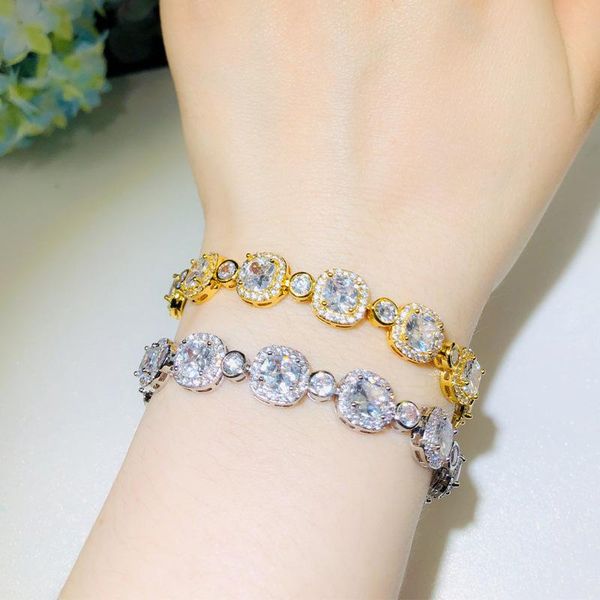 link, chain korean fashion simple square hand jewelry super flash full set zircon bracelet, Black
link, chain korean fashion simple square hand jewelry super flash full set zircon bracelet, Black