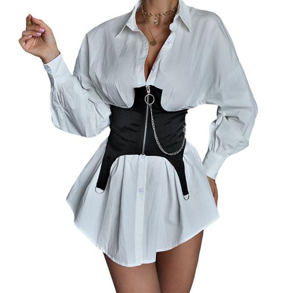 women's shapers 2021 summer fashion corset waist cover belt wide solid color zipper chain satin surface accessories for female, Black;white
women's shapers 2021 summer fashion corset waist cover belt wide solid color zipper chain satin surface accessories for female, Black;white