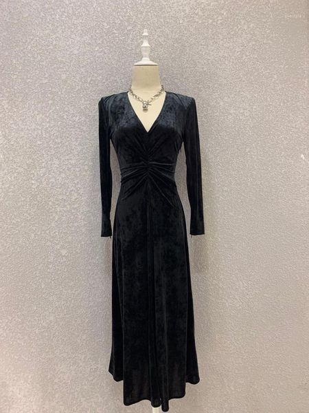 ladies fashion long sleeve v-neck pleated solid color dress 0111 casual dresses, Black;gray
ladies fashion long sleeve v-neck pleated solid color dress 0111 casual dresses, Black;gray