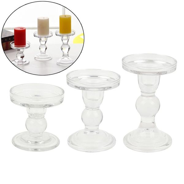 candle holders 1pc 3.46 / 4.52 5.51 in glass for 3" pillar and 3/4" taper candle, wedding decoration, candlestick set
candle holders 1pc 3.46 / 4.52 5.51 in glass for 3" pillar and 3/4" taper candle, wedding decoration, candlestick set