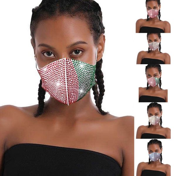 Flash Diamond Face Mask Designer Women Crystal Party Masks Sun Protection Mask For Face With Rhinestone
Flash Diamond Face Mask Designer Women Crystal Party Masks Sun Protection Mask For Face With Rhinestone