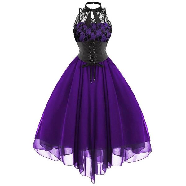 casual dresses steampunk gothic halter dress women punk lace up bandage sleeveless backless ball bown corset party halloween costume, Black;gray
casual dresses steampunk gothic halter dress women punk lace up bandage sleeveless backless ball bown corset party halloween costume, Black;gray