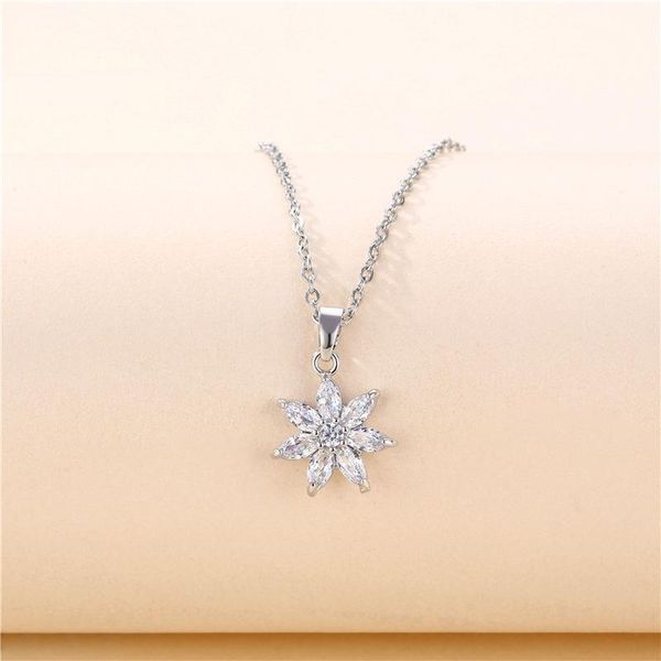 pendant necklaces dainty snowflake white zircon necklace tiny crystal stone flower for women silver color chain wedding
pendant necklaces dainty snowflake white zircon necklace tiny crystal stone flower for women silver color chain wedding