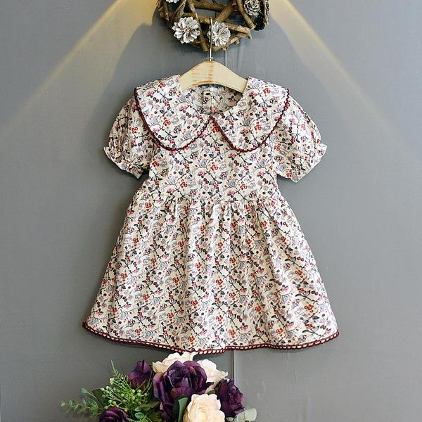 girl's dresses girls summer short-sleeved floral lapel dress kids for princess flower girl weddings, Red;yellow
girl's dresses girls summer short-sleeved floral lapel dress kids for princess flower girl weddings, Red;yellow