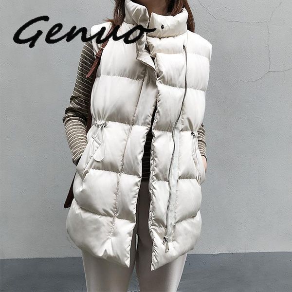 women's vests winter long sleeveless vest coats women stand neck slim cotton padded jacket korean fashion zipper woman waistcoat, Black;white
women's vests winter long sleeveless vest coats women stand neck slim cotton padded jacket korean fashion zipper woman waistcoat, Black;white