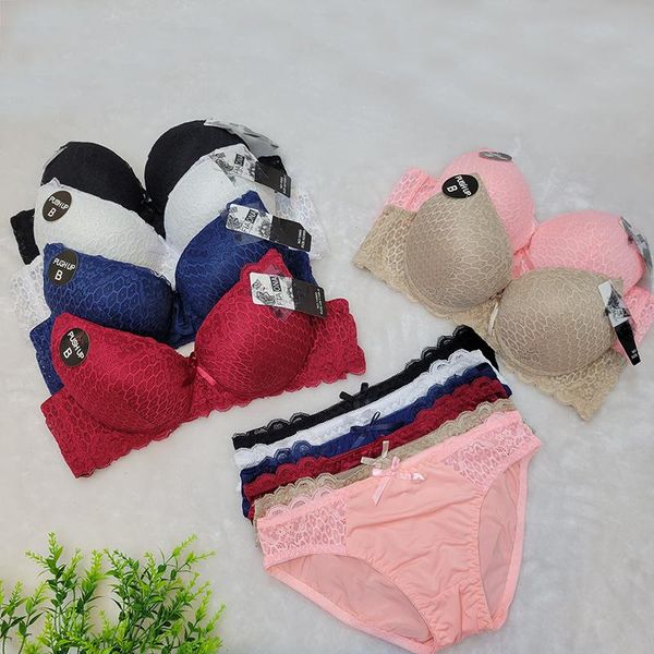 bras fiaona lace hollow full cup underwear set three hook-and-eye women push up brassiere and panty, Red;black
bras fiaona lace hollow full cup underwear set three hook-and-eye women push up brassiere and panty, Red;black