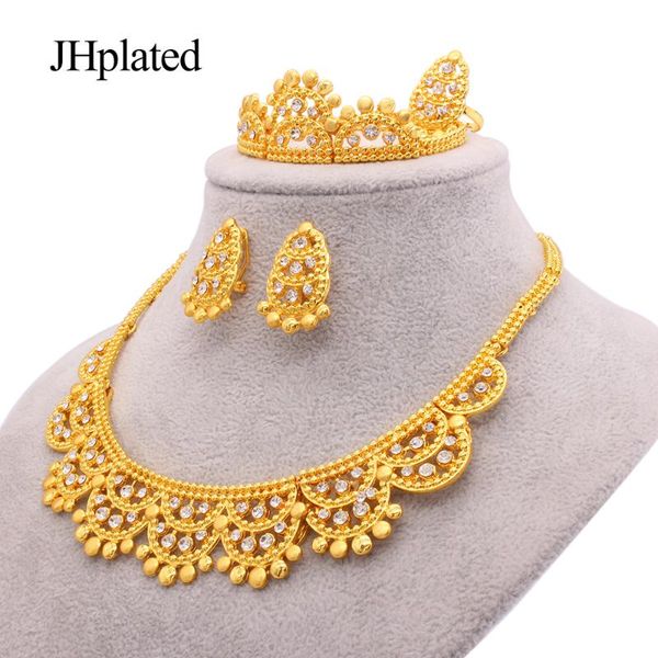 earrings & necklace dubai luxury gold plated jewelry sets bracelet rings bridal gift wedding jewellery set manufacturers for women, Silver
earrings & necklace dubai luxury gold plated jewelry sets bracelet rings bridal gift wedding jewellery set manufacturers for women, Silver