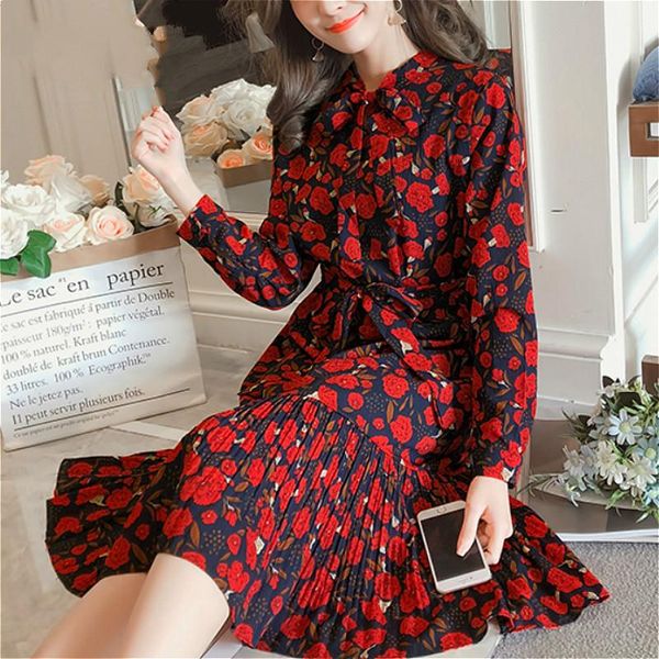 casual dresses summer dress women long sleeve lace-up bow thin and floral bandage mid-calf o-neck, Black;gray
casual dresses summer dress women long sleeve lace-up bow thin and floral bandage mid-calf o-neck, Black;gray