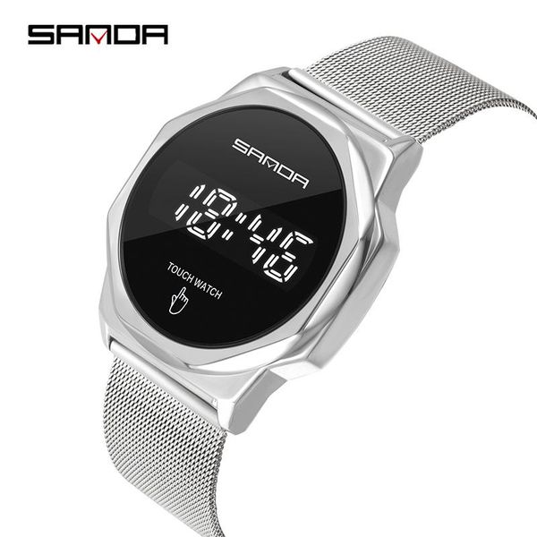 fashion men led light touch screen digital watches stainless steel waterproof male wristwatch clock relogio masculino wristwatches, Slivery;brown
fashion men led light touch screen digital watches stainless steel waterproof male wristwatch clock relogio masculino wristwatches, Slivery;brown