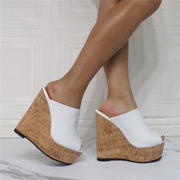 dress shoes gigifox brand design great quality big size 47 peep toe slip on white high heels wedges mules woman sandals, Black
dress shoes gigifox brand design great quality big size 47 peep toe slip on white high heels wedges mules woman sandals, Black