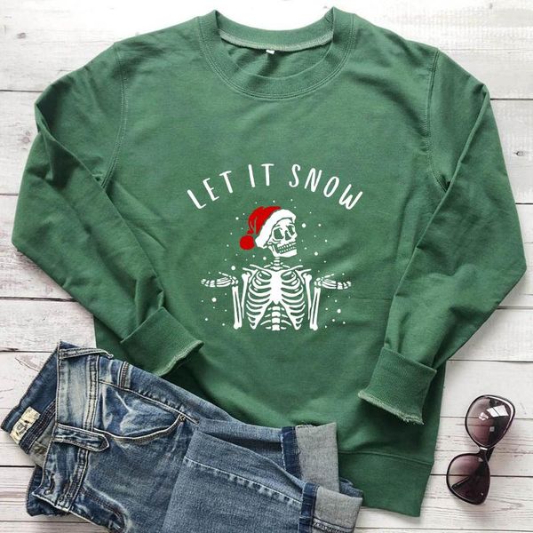 women's hoodies & sweatshirts colored skeleton let it snow sweatshirt spooky women long sleeve christmas holiday pullovers outfits, Black
women's hoodies & sweatshirts colored skeleton let it snow sweatshirt spooky women long sleeve christmas holiday pullovers outfits, Black