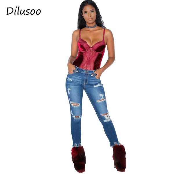 dilusoo women denim jeans pants high elastic holes pencil europe nine 4 season trousers casual pleated women's, Blue
dilusoo women denim jeans pants high elastic holes pencil europe nine 4 season trousers casual pleated women's, Blue