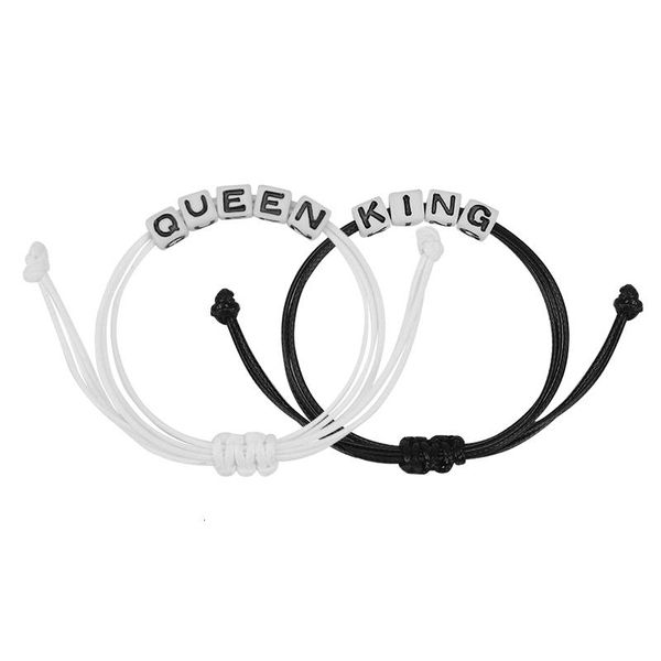 charm bracelets diy fashion bracelet black white king queen for women men simple beautiful couple monochrome jewelry gift drop, Golden;silver
charm bracelets diy fashion bracelet black white king queen for women men simple beautiful couple monochrome jewelry gift drop, Golden;silver