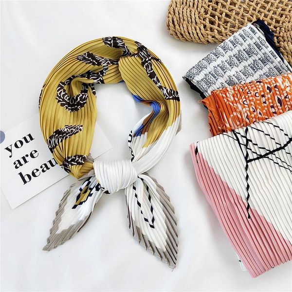 scarves women's small silk square scarf headband four seasons turban 70cm pleated twill heart stretchy neckerchief, Blue;gray
scarves women's small silk square scarf headband four seasons turban 70cm pleated twill heart stretchy neckerchief, Blue;gray