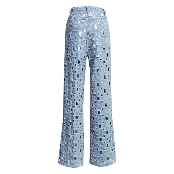 women's jeans 2021 autumn retro distressed hollowed out washed edging loose wide leg pants women, Blue
women's jeans 2021 autumn retro distressed hollowed out washed edging loose wide leg pants women, Blue