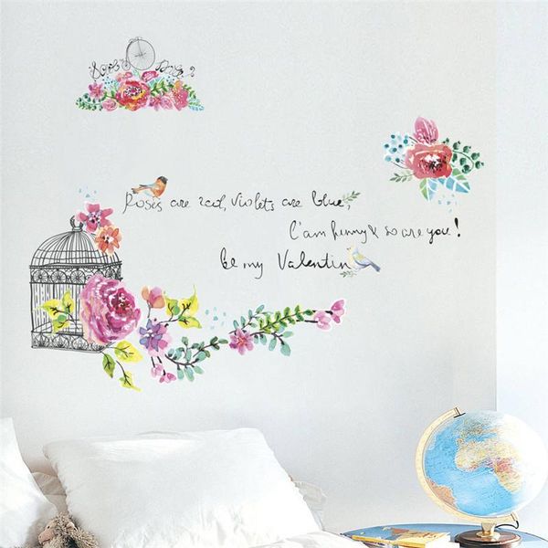 wall stickers rose flower bird cage for girls room bedroom decoration mural art diy pvc home decals
wall stickers rose flower bird cage for girls room bedroom decoration mural art diy pvc home decals