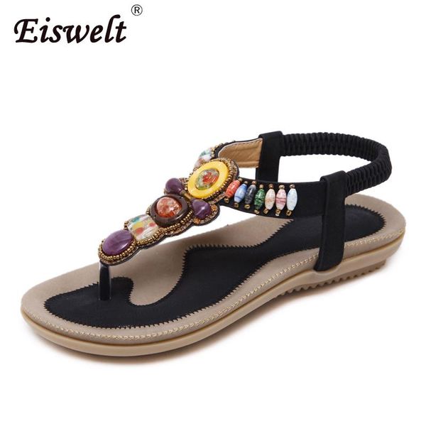 summer bohemian women sandals gemstone beaded female beach flip flops ladies flat shoes, Black
summer bohemian women sandals gemstone beaded female beach flip flops ladies flat shoes, Black