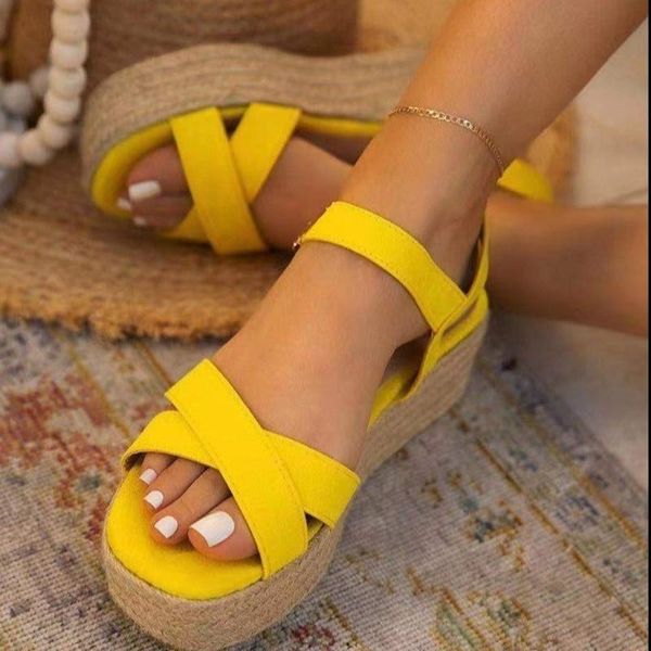 thick-soled large size sandals women's fashion belt buckle casual roman shoes rope platform dress, Black
thick-soled large size sandals women's fashion belt buckle casual roman shoes rope platform dress, Black