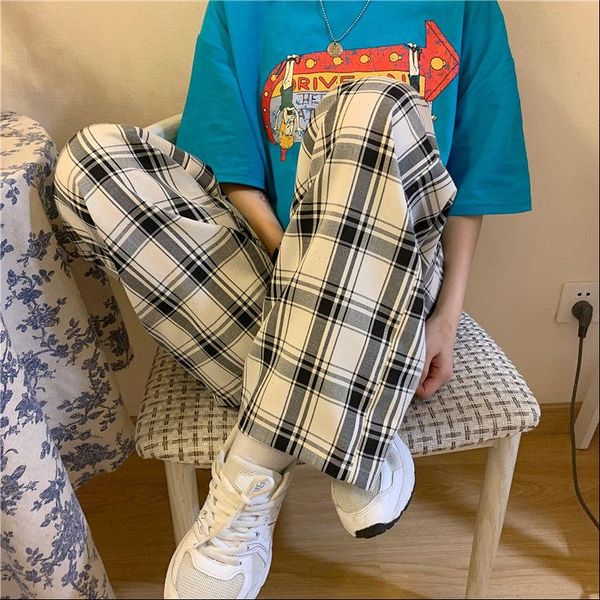 harajuku plaid trousers elastic waist womens pants casual loose wide leg pockets japanese streetwear plus size, Black;white
harajuku plaid trousers elastic waist womens pants casual loose wide leg pockets japanese streetwear plus size, Black;white