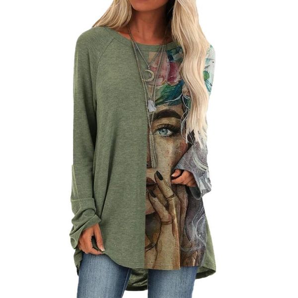 women's t-shirt women' s long sleeve spring fashion patchwork women clothing print o-neck loose comfortable soft lady pullovers, White
women's t-shirt women' s long sleeve spring fashion patchwork women clothing print o-neck loose comfortable soft lady pullovers, White