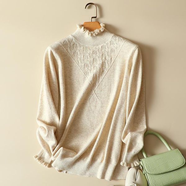 women's sweaters ruffles turtleneck knitted women sweater and pullovers office lady pulls outwear, White;black
women's sweaters ruffles turtleneck knitted women sweater and pullovers office lady pulls outwear, White;black