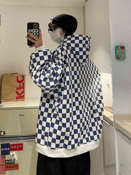 men's hoodies & sweatshirts korean hooded plaid shirt, double street clothes, hip hop fashion, unisex, ulzzang sweater who8, Black
men's hoodies & sweatshirts korean hooded plaid shirt, double street clothes, hip hop fashion, unisex, ulzzang sweater who8, Black