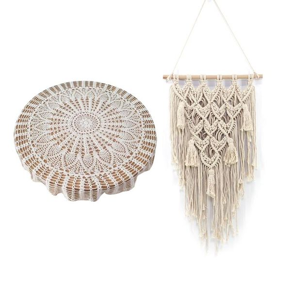 table cloth 1 pcs handmade crochet tablecloth & set wall hanging macrame curtain bohemian hand woven tapestry
table cloth 1 pcs handmade crochet tablecloth & set wall hanging macrame curtain bohemian hand woven tapestry
