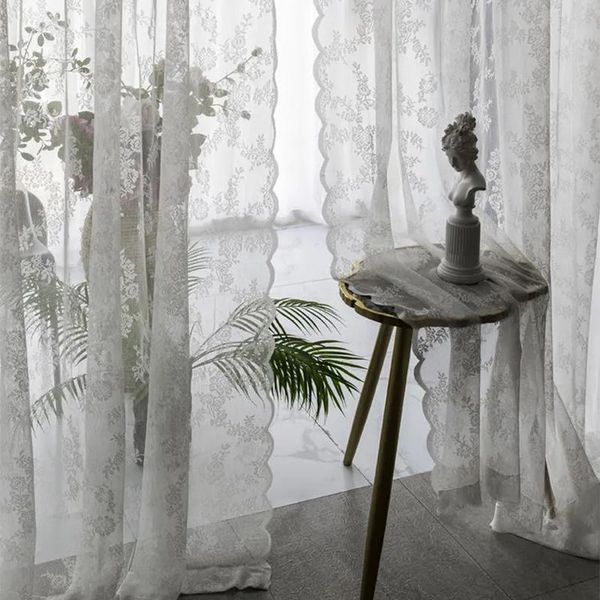 curtain & drapes lace curtains pastoral style white sheer tulle embroidery window screening for home living room decor
curtain & drapes lace curtains pastoral style white sheer tulle embroidery window screening for home living room decor