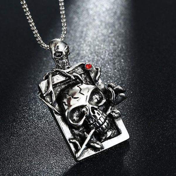 chains personality rock hip hop three-dimensional skull rose domineering men exaggerated necklace pendant jewelry wholesale, Silver
chains personality rock hip hop three-dimensional skull rose domineering men exaggerated necklace pendant jewelry wholesale, Silver