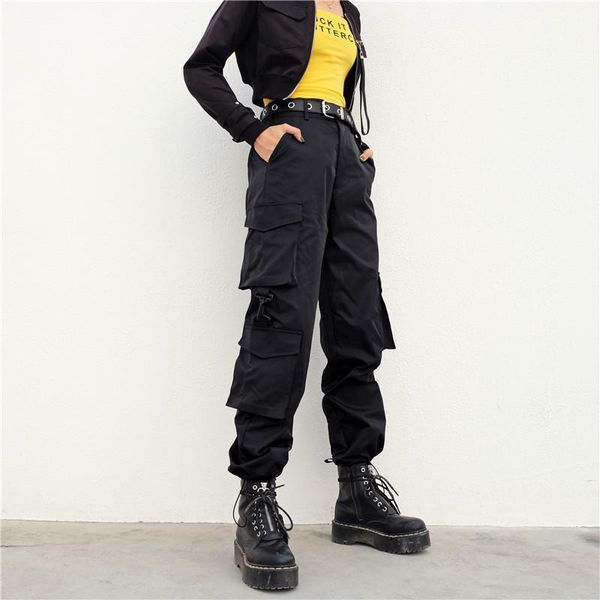 women's pants & capris streetwear women korean style cargo high waist multi pockets shrink casual hip hop trousers spring 2021, Black;white
women's pants & capris streetwear women korean style cargo high waist multi pockets shrink casual hip hop trousers spring 2021, Black;white