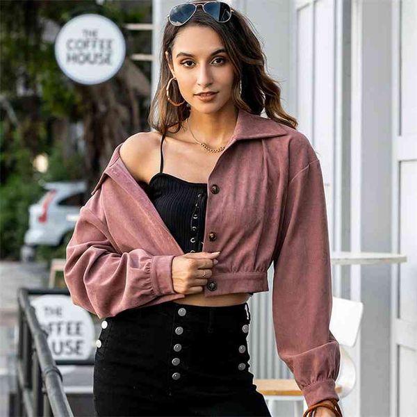 casual crop jacket coat women autumn vintage streetear fit punk short outfit female 210427, Black;brown
casual crop jacket coat women autumn vintage streetear fit punk short outfit female 210427, Black;brown