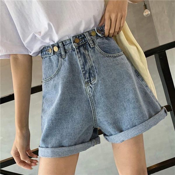 high waist denim shorts women spring summer retro loose wide leg for casual beach jeans biker pants c6308 women's, White;black
high waist denim shorts women spring summer retro loose wide leg for casual beach jeans biker pants c6308 women's, White;black