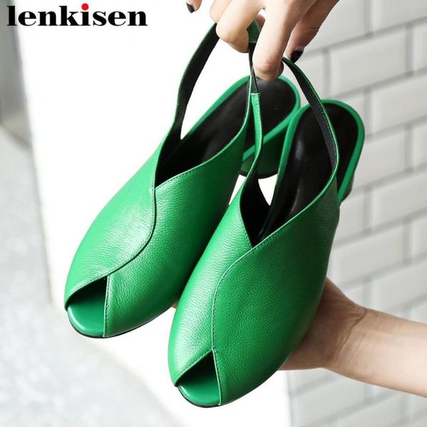 lenkisen elegant lady natural leather round heels simple style peep toe slip on slingback women sandals dress suit shoes l1f7, Black
lenkisen elegant lady natural leather round heels simple style peep toe slip on slingback women sandals dress suit shoes l1f7, Black