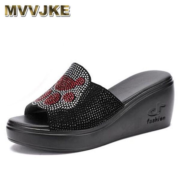 slippers mvvjkebig size 35-40 women sandals rhinestones flat shoes mother summer outside fashion, Black
slippers mvvjkebig size 35-40 women sandals rhinestones flat shoes mother summer outside fashion, Black