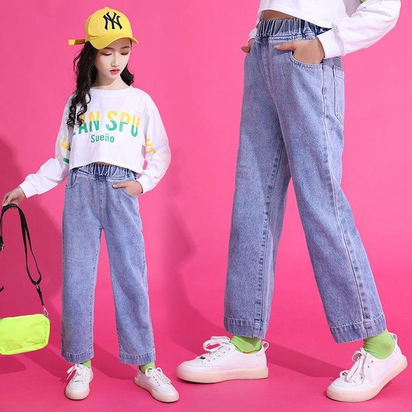 jeans 2021 spring autumn children's fashion casual for girls solid kids denim pants elastic waist trousers w482, Blue
jeans 2021 spring autumn children's fashion casual for girls solid kids denim pants elastic waist trousers w482, Blue