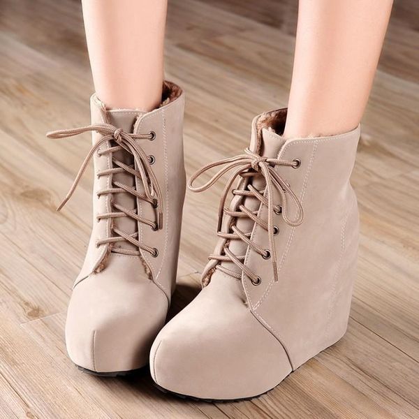 boots goxpacer spring autumn women short shoes lacing height increasing casual fashion platform, Black
boots goxpacer spring autumn women short shoes lacing height increasing casual fashion platform, Black